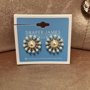Kohl's Draper James Pearl Sunburst Stud Earrings - White and Gold